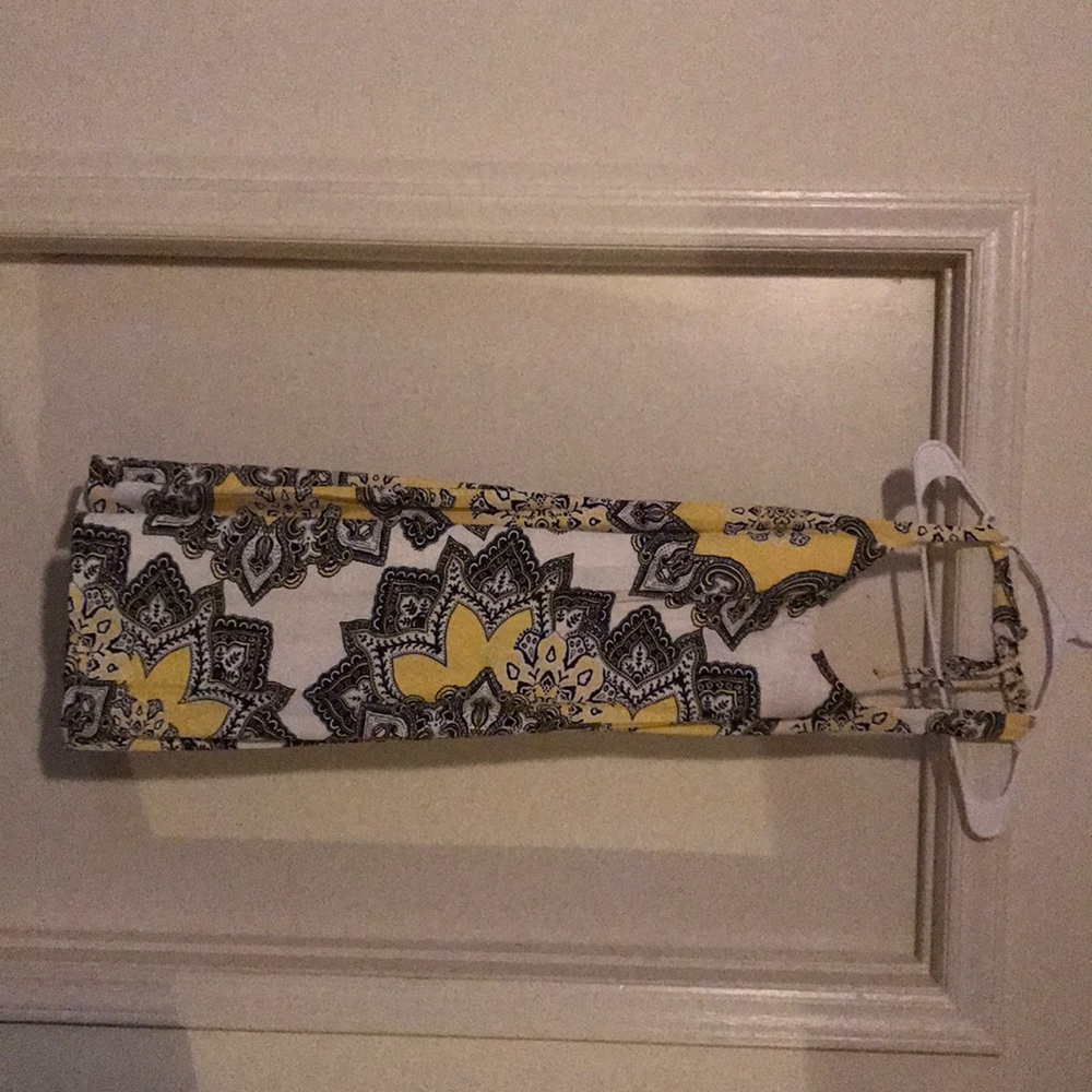 Yellow Black White Dress